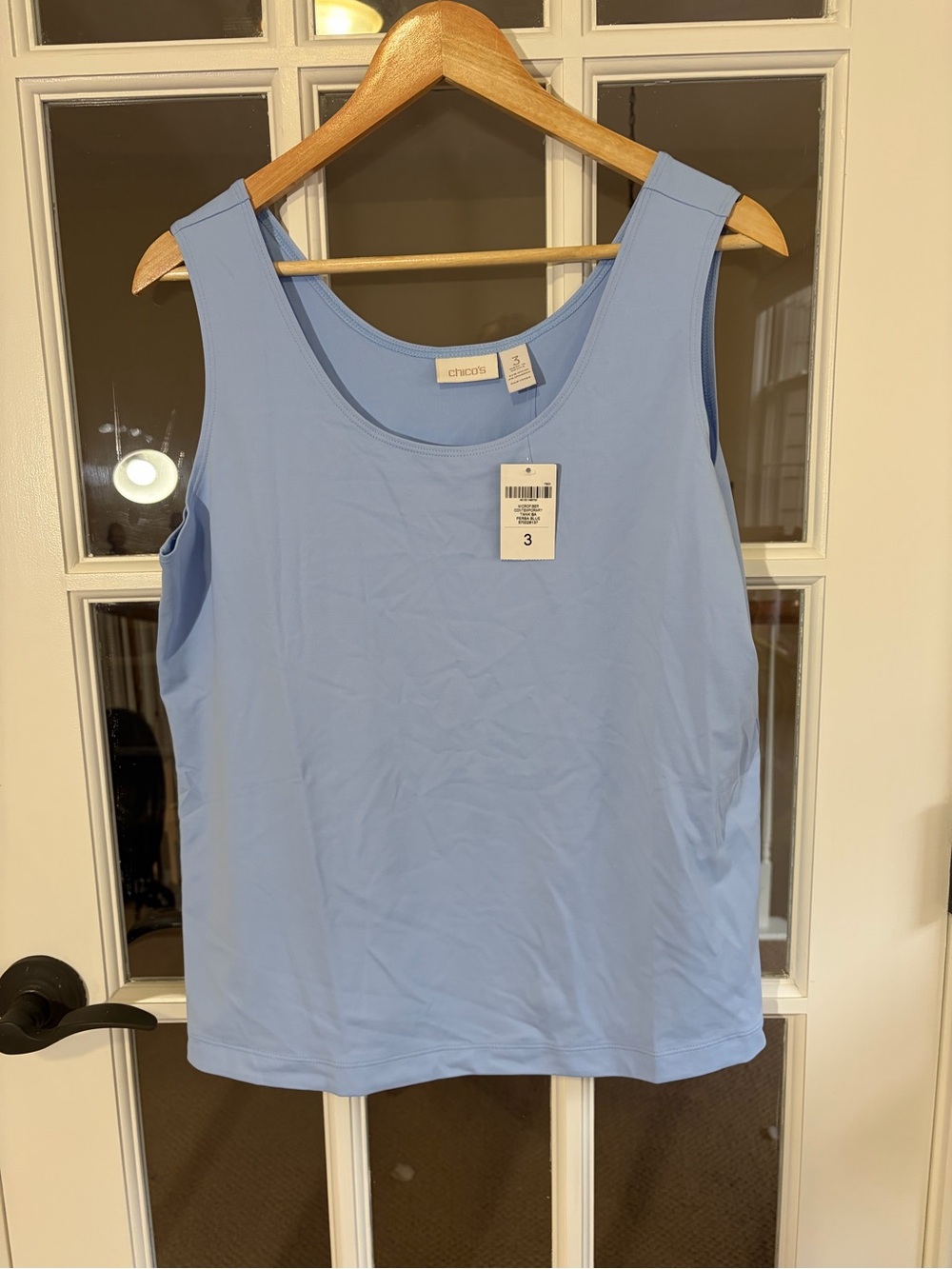 BWT Chico's Light Blue Sleeveless Scoop Neck Tank Top